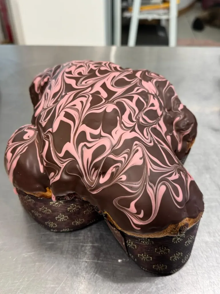 Colomba Ciocc. Fondente 80% e Lamponi